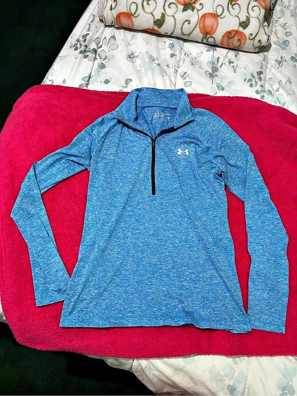 Women’s Under Armour HeatGear 1/4 Zip Pullover Women's Blue Quarter-Zip Size Med